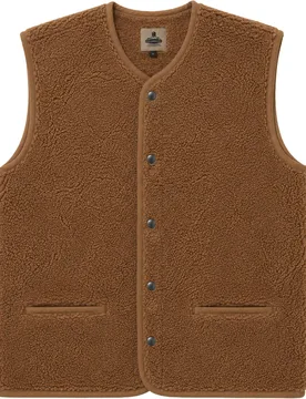 Veste sans manches en laine - Vest Costy Ultralight Teddy Brown en Laine - Taille S - Marron - ColdBreaker - FashionsVida