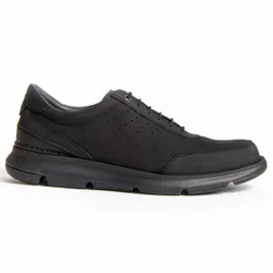 Mens Oxford-Sko Confore5 Svart - Black Leather - Size Eu 42