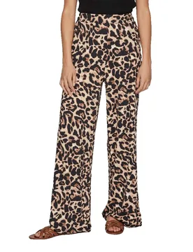 Pantalon Leoa Wide Leg Fit Black / Leo XS - Vila - FashionsVida