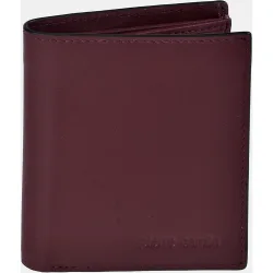 Cartera compacta en piel suave color negro para hombre