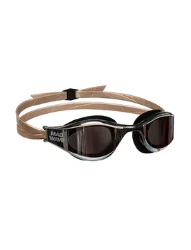 Aqua Fusion Mirror Swimming Goggles Gold One Size Men,Women - Mad Wave - FashionsVida