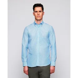 Camisa de hombre casual manga larga rayas