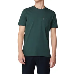 Mens T Shirt Plain Crew Neck Short Sleeve Casual Summer Cotton Tee - Dark Green - Size 2xl