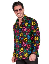 Halloween Neon Geisterhemd für Herren - male