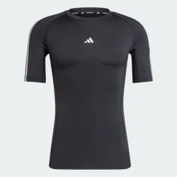 T-shirt da allenamento TECHFIT Compression 3-Stripes XL Black