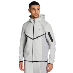 Tech Fleece Men Hoodies - Silver - Size XS - Poly Fleece - Silver - Size: Extra Small