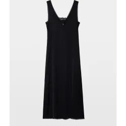 Zadig & Voltaire - Vestido midi satinado lencero con encaje
