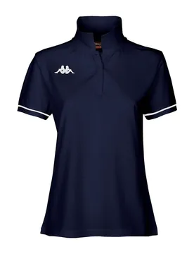Polo à Manches Courtes Barla Blue Marine / White L - Kappa - FashionsVida