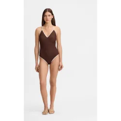 Bañador de mujer escote pico