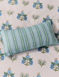 Pure Cotton Country Club Large Cushion Blue Mix