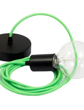 Cables Suspension Luminaire Rf06 50 Cm Neon Green / Black One Size - Creative - FashionsVida