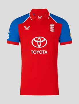 England Cricket Men's 26/27 T20 Replica Short Sleeve Shirt RED M male - Castore - FashionsVida