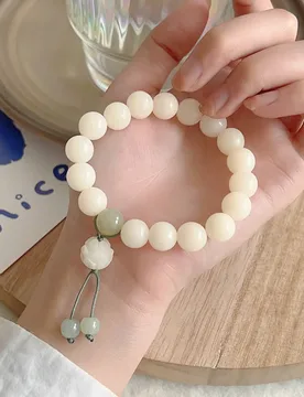 Seed for women, natural bodhi root with lotus pendant, Chinese style cultural gift, ceramic bracelet - Aliexpress - FashionsVida