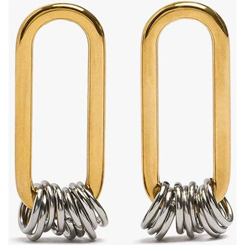 Pendientes de acero inoxidable con argollas unidas - Parfois - FashionsVida