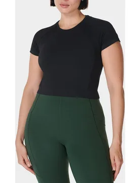 Camiseta de mujer Athlete Crop Seamless Workout - Sweaty Betty - FashionsVida