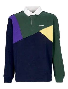 Polo Manica Lunga Uomo Mixed Up L/s Knit Polo Navy - Huf - FashionsVida