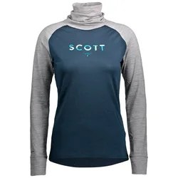 T-shirt à Manches Longues Defined Merino Light Grey Melange / Dark Blue S