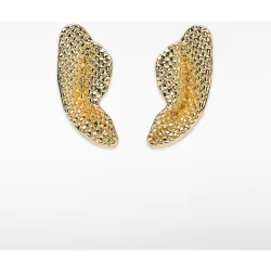 Pendientes metálicos con textura