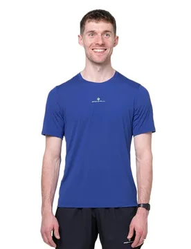 Tech Short Sleeve T-shirt Darkcobalt / Fluogreen S Men - Ronhill - FashionsVida