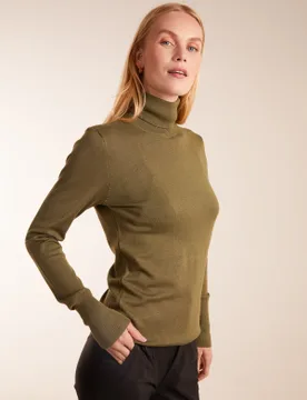 Roll Neck Jumper - XXL / KHAKI - female - Blue Vanilla - FashionsVida