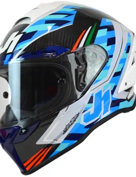 Casco Moto Integrale Racing J-GPR Replica De Rosa Bian taglia XS - JUST1 - FashionsVida