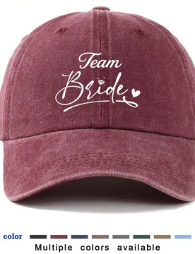 Pieza Gorra de béisbol ajustable con estampado "TEAM Bsilc", lavable, adecuada para uso diario, viajes al aire libre y regalos, playa, festival - Shein - FashionsVida