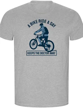 Maglietta A Maniche Corte Keep The Doctor Away Eco Heather Grey - Kruskis - FashionsVida