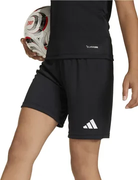 Kids Unisex Entrada 26 Shorts In Black - Size 13-14y - Adidas - FashionsVida