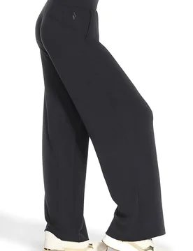 Pantaloni neri a gamba larga morbidi con vita elasticizzata Cozy Luxe Relaxed Pant PT301 M - Skechers - FashionsVida