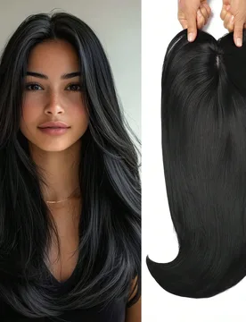 Extensiones de cabello elegantes de 18–22 pulgadas ligeramente onduladas, elaboradas con fibra resistente al calor y con un degradado de marrón cla - Shein - FashionsVida