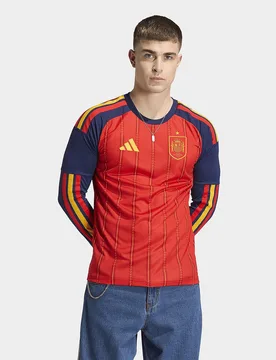 Mens Maglia Home Long Sleeve Spagna 26 - Rosso, rosso rosso Uomo taglia M - Adidas - FashionsVida