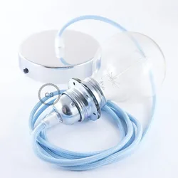 Cables Lampe Suspendue Pendel Pour Abat-jour Rm17 2 M Light Blue / Chrome Plated One Size