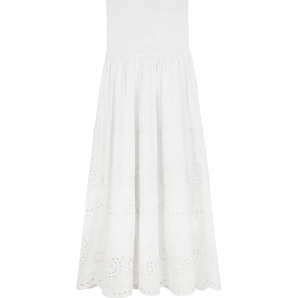 Vestido de mujer midi con estampado troquelado - Lola Dolores Cortés - FashionsVida