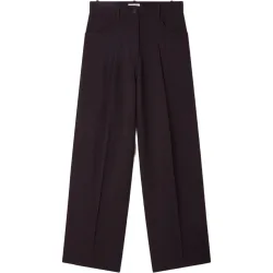 Pantalones anchos de mujer ancho liso