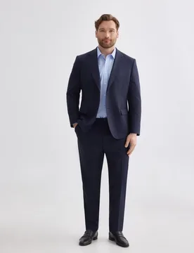Pantalón de traje tallas grandes separate de hombre slim lavable - Dustin - FashionsVida