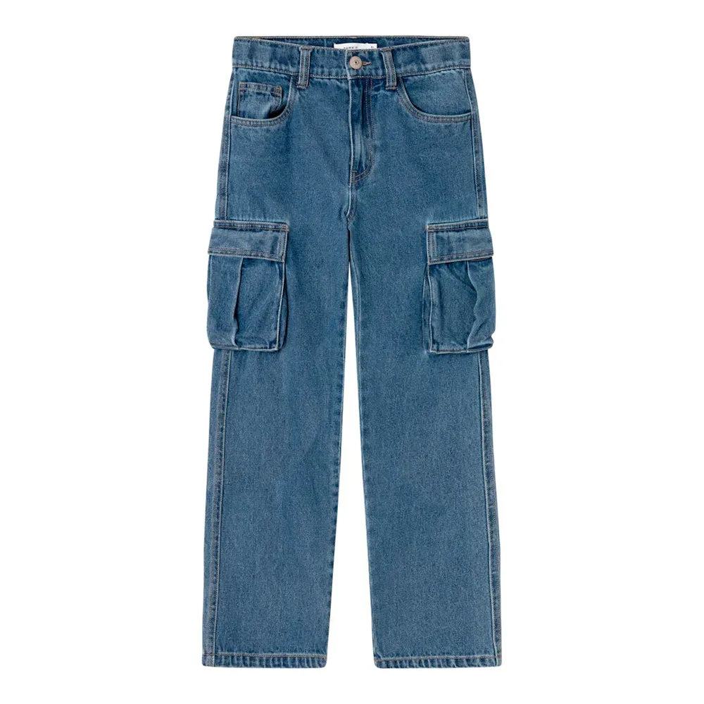 Jeans Ryan 5910-im Cargo Medium Blue Denim 14 Anni - Name it - FashionsVida