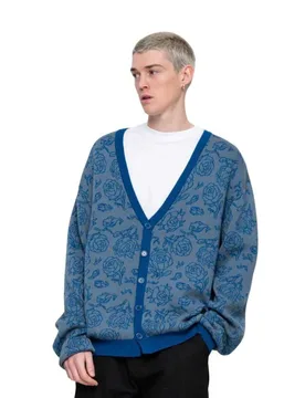 Cardigan Botanical Knit Multicolor M - Santa Cruz - FashionsVida