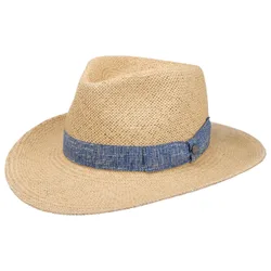 Blue Band Traveller Straw Hat by - nature - Female - Size: M (56-57 cm)