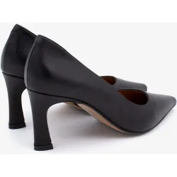 Zapatos de salón de mujer de punta fina y tacón de piel napa, hariah