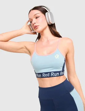 Azure Strappy Sports Bra - Damen, Blau - female - Size: S - RED RUN ACTIVEWEAR - FashionsVida