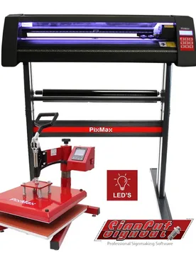 LED Vinyl Cutter With 38cm Swing Heat Press & Software in Black - Black - Size: One Size - MonsterShop - FashionsVida