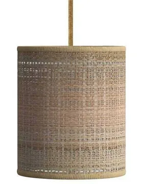 Cables Suspension Luminaire Textile Raffia Cylinder 1.2 M Brown One Size - Creative - FashionsVida