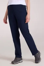 Delta' Womens Stretchy Trousers Sun Protection Quick Dry Pants Navy Polyamide - Size 10 Uk