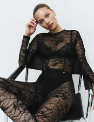 Rosie Lacewear Body Black female
