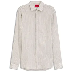 Hugo Camicia A Maniche Lunghe Valerio 10281099 Red Black 42