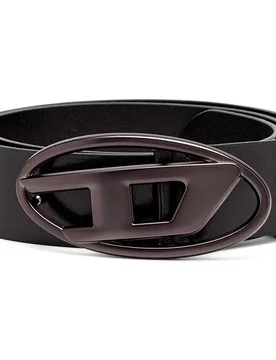 Cinturón de hombre 3.9 cm de cuero con hebilla metálica oval d - Diesel - FashionsVida