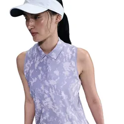 Golf Polo DF Victory Print, ärmellos, lila m