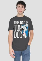 Unisex 101 Dalmatians This Dad Is Top Dog T-Shirt, Dark Heather in Dark Grey Size: Medium - Dark Grey - Size: M