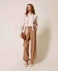 Pantalon de jogging en lyocell et coton