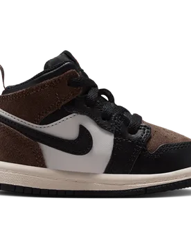 Aj1 Mid Baby Shoes - Black - Size 3.5 - Leather - Black - Size: 3.5 - Jordan - FashionsVida